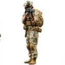 Military Combat Tactical Team Figures, 1/64 Scale Hand-Painted Resin Miniatures in Multicam Uniform, Display Collectibles for DioramasA