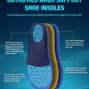 Arch Support Shoe Inserts, Hollow Structural Shock Absorbing, Orthotics Cushioning Shoe Insoles for Relieve Plantar Fasciitis, Achilles Tendonitis, Flat Feet, High Arch (M)