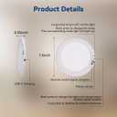 Aialun Rechargeable Motion Sensor Ceiling Lights, 3CCT&Dimmable Battery Operated Ceiling Lights with Remote, 7.5" Magnetic Ceiling Light Fixture for Closet, Laundry Room, Shower-1 Pack