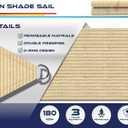 WINDSCREEN4LESS 16' x 16' x 16' Sun Shade Sail UV Block Fabric Canopy in Sand Triangle for Patio Garden Patio Customized