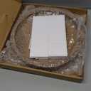 Handmade 12 Inch Decorative Tray, Small Beaded Tray Coffee Table Decor, Warm Brown Round Wooden Tray for Coffee Table, Dining Room Table Entryway and Living Room Table