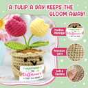Tiny Detalles Positive Crochet Tulips Plants Gifts for Mom 2026, Meaningful Birthday Gifts for Mom, Never Forget The Difference that You Make Gift for Teachers Mentors Nurses Boss