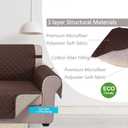 U-NICE HOME Large Sofa Cover Reversible Couch Cover for Dogs Friendly with Elastic Straps Water Resistant Furniture Protector for 4 Cushion Couch (Oversized Sofa, Coffee/Beige)