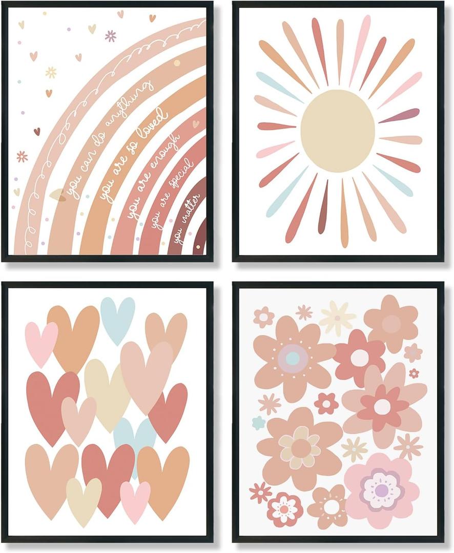 ULEGIE Little Girl Room Decor Baby Girl Room Decor Girls Wall Decor, 8X10in