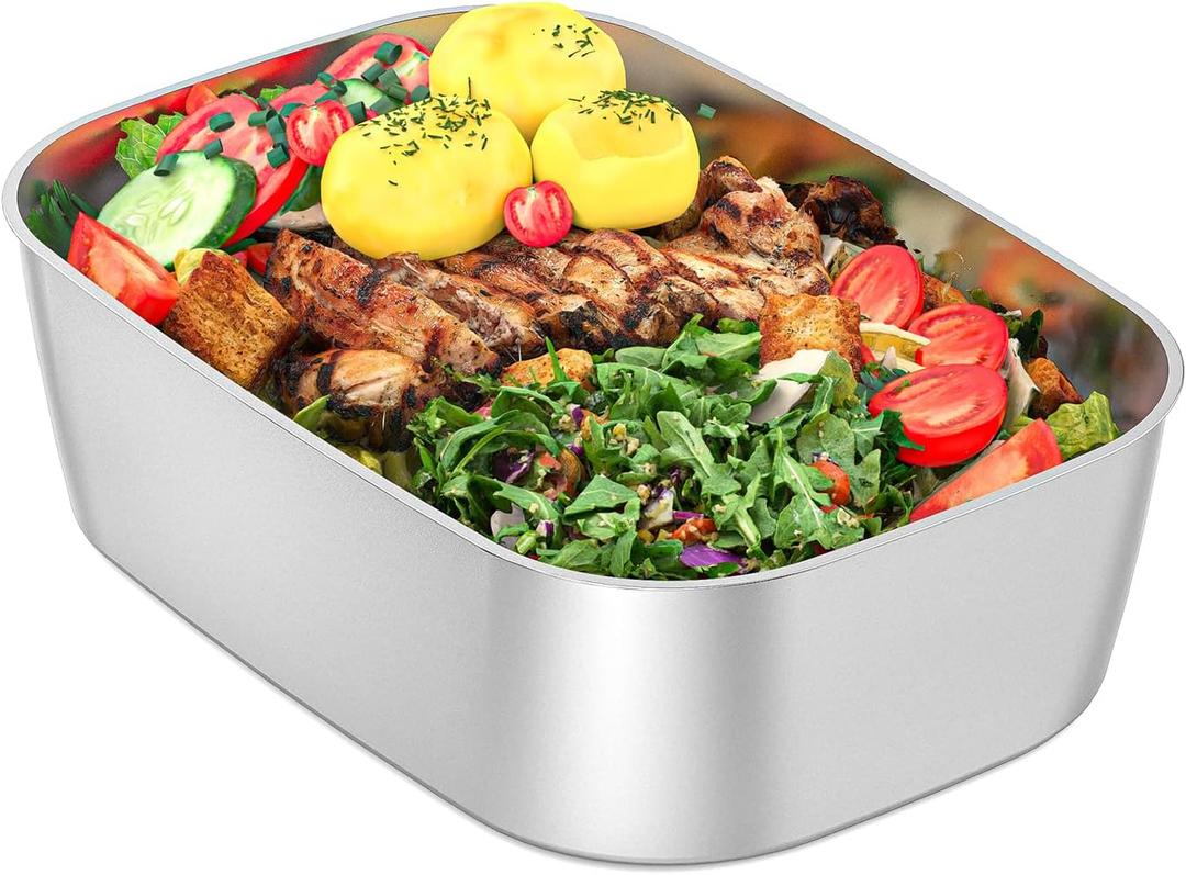 Vingud 1.5L Replacement Stainless Steel Container Electric Lunch Box (Model: DFH-001), Food Container, Eco Safe & Healthy, Dishwasher Safe (Silver)