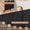 Retractable Baby Gate Extra Wide, 100" Wide Anti-Sagging Pet Gate with 8 Support Rods, 34" Tall Scratch-Resistant Extra Long Dog Gate for Large Openings, Doorways & Open Spaces, Black