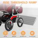Threshold Ramps for Doorways Self-Adhesive Rubber Ramps for Door Threshold Rubber Door Threshold Ramp for Wheelchair Stroller Scooter Reducer Ramp (Gray, 2 Wide x 6.6' Long)
