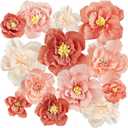 Cholemy 24 Pcs Tissue Paper Flowers, Crepe Paper Flowers Decorations 8" 10" 12" for Wedding Party Baby Bridal Shower Carnival Party Birthday Nursery Wall Decor(Assorted Color)