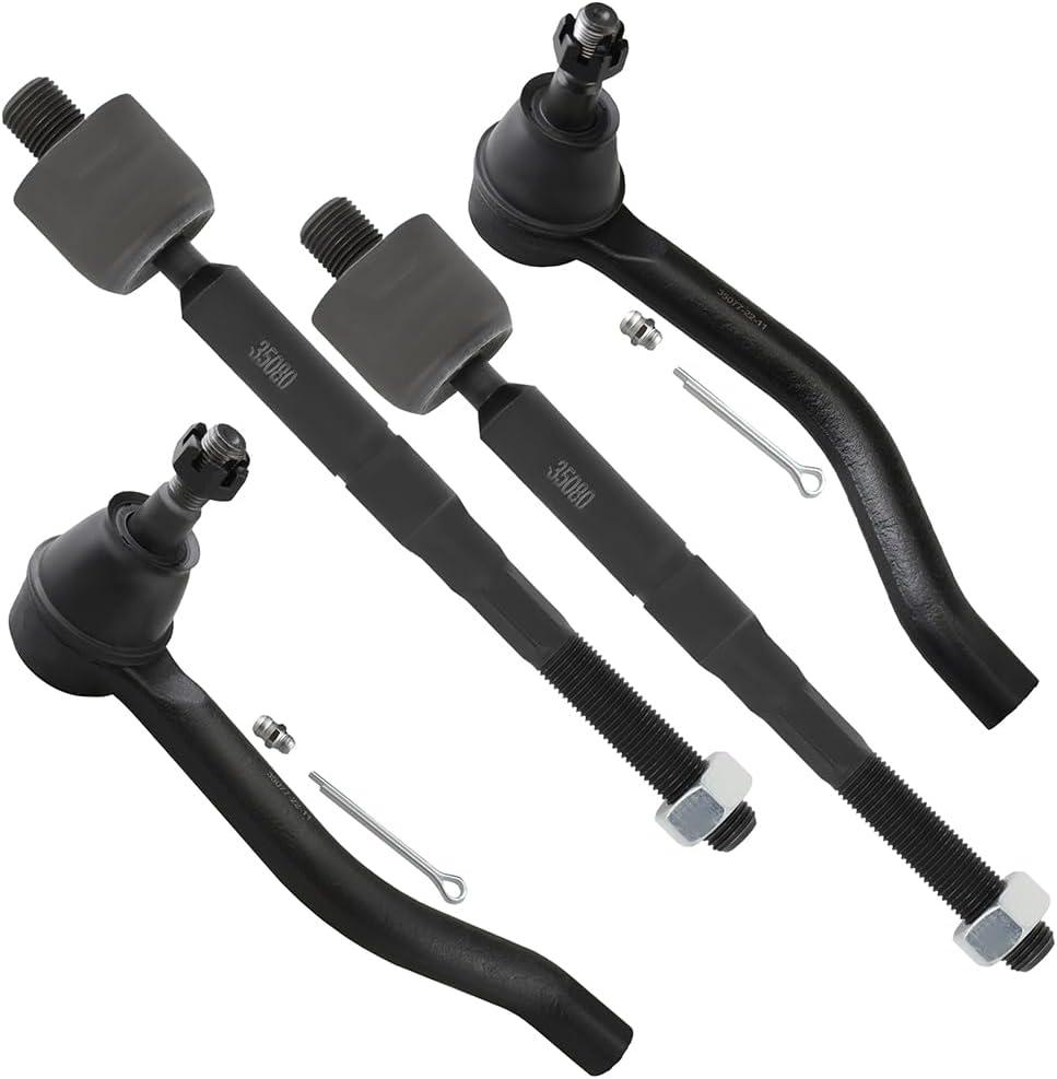 4pc Set Front Steering Kit Inner Tie Rod End Outer Tie Rod End Replacement For 2013-2018 For Nissan For Altima 2016-2019 For Nissan For Maxima