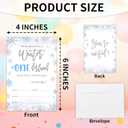 20 Winter Onederland Birthday Invitation Card With Envelopes,4" x 6" Double-sided Fill In Invites For Boys, Girls, Birthday Party Invitation Cards Supplies(Blue) - A01