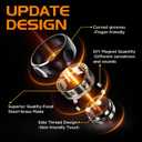 Fidget Spinner for Stress Relief DIY Magnetic Fidget Ring with Engaging Sounds, EDC Stainless Steel Toys for Adults & Teens, Perfect for Work, Study, Waiting, Gift and Stocking Stuffer, Standard