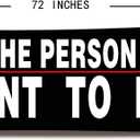 72x24Inch Motivational Gym Banner For The Person You Want To Be with Brass Grommets - Perfect for Garage Gym Decor, Fitness Flags & Inspirational Workout Wall Art