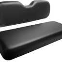 Dr.Acces Golf Cart Replacement Rear Seats Universal Rear Cushions for Club Car EZGO Yamaha Cushion Back Seat Dedicated for Flip Rear Seats (Black)