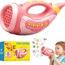 Aooess Voice Changer Toy for Kids 5-7: Animal Sounds Horn 30 Fun Sound Effects & Lights Voice Changer Device Kids Hunting Toys Nature Exploration Outdoor Toys for Boys Girls Ages 3-8 Olds, Pink