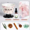 Essential Oil Diffuser Set, Natural Crystal Stone, Blue Bell Aromatherapy, Home Fragrance, Reed Diffuser, for Bedroom, Bathroom, Shelf Decor