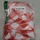 Waterproof Plaid Tablecloth Fabric - Round 25 Inch Classic Gingham Checker Table Cloth for Indoor/Outdoor Use - Buffalo Table Cover for Picnics, BBQs, and Parties (Red White)