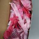 50 Pcs Valentine's Day Dog Collar Puppy Bows Pet Accessories Flower Bows for Small Medium Dogs Cat Puppy Bowties Pet Flowers Supplies Christmas Party Wedding(Pink and Rose Red)