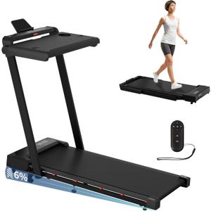 Foldable 4 in 1 Treadmill Walking Pad with Incline Remote Control Compact 3.0HP Under Desk Treadmill for Home Office Fitness 300 lbs Capacity with Handle Bar