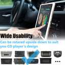 CD Slot Tablet Mount for Car, Car CD Player iPad Holder with Full Rotation [Stable & Durable] for 4-12.9" Devices, iPad Pro Air Mini, Galaxy Tabs, Lenovo, iPhone, Tablet & Phones
