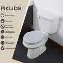 Toilet Seat, Slow Close, Soft Touch, Ultra-Smooth Matte Finish (No Orange-Peel Texture), Premium Moulded Wood, Quick Release, PIKLiDS (Gray, Round)
