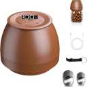 Electric Mason Jar Vacuum Sealer for Regular Mouth and Wide Mouth Canning Jars, Automatic Sealing Machine Kit for Food Storage and Fermentation - Brown