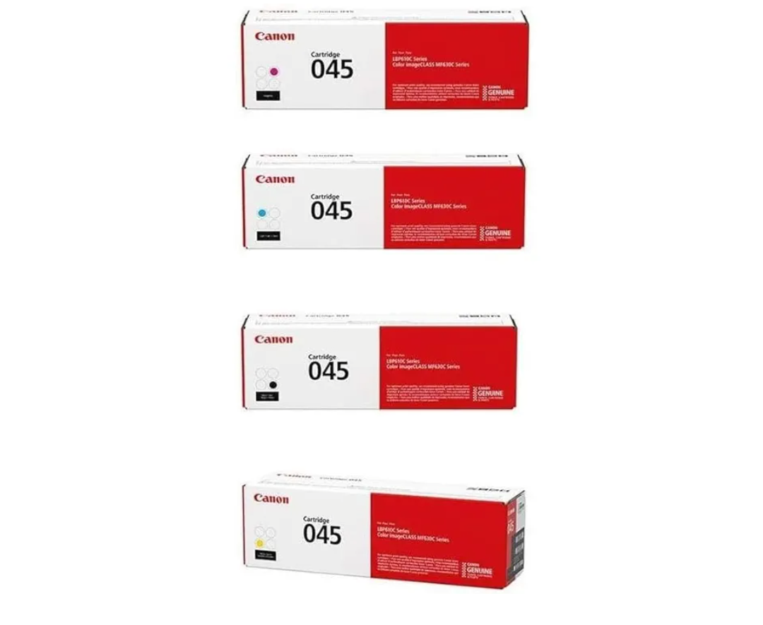 Canon CRG-045 4-Color Complete Toner Cartridge Set