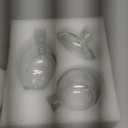 Glass Bud Vases Set of 3, Hewory Cute Clear Small Vases Handmade, Mini Glass Flower Vase for Floral Arrangement, Tiny Centerpiece for Wedding Party Events Home Office Table Decor (Not Include Flower)