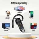 Atheewon Bluetooth Earpiece, Wireless Handsfree with Noise Cancelling Mic, 20Hrs Call Time Bluetooth 5.4 Headset, 180 Hrs Standby Time Headset for Business/Trucker/Driver