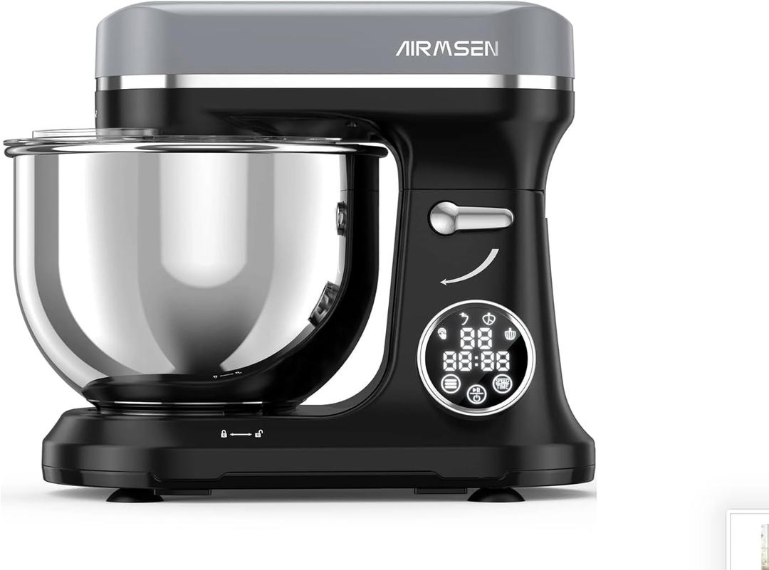 11-Speed 5.5 QT Touchscreen Stand Mixer with LED and timer 11-Speed 5.5 QT 3 IN 1 Electric Mixer for Kitchen, Black and Gray