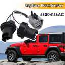Tail Light Socket Wiring Harness Compatible with Jeep Wrangler JK 2007-2018 Replace for 68004166AC