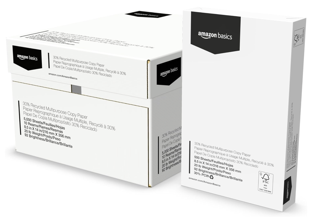 500 Sheet Packs, 10 Packs 8.5x14 inch 5000 Sheets Total