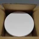 JOYMAY 9.6 Inch Bamboo Fiber Cake Stand, Round Cake Holder, Cake Plate with Detachable Base, Dessert Table Display Set, Cake Decorating for Birthday Party Baking Gifts for 6inch, 8inch Cakes (White)