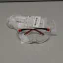 NoCry Clear Safety Glasses for Men and Women with Anti-Fog and Scratch Resistant Wrap Around Lenses, Adjustable Temples and Nose Pads  ANSI Z87 Certified Protective Eyewear with 100% UV Shielding (Black & Red)