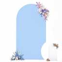 Wedding Arch Backdrop Cover, 7.2FT White Blue Arch Cover Stretchy Backdrops, Double-Sided Arch Stand Covers for Wedding Ceremony, Baby Shower, Birthday Party Decoration