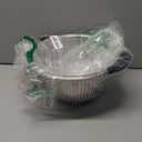 OXO Good Grips Stainless Steel Colander, 5 qt. Capacity, Strainer with Non-Slip Handles, Kitchen Colander for Pasta and Vegetables, Nesting Stainless Steel Strainer and Sieve