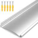 4" Extra-Wide Door Rain Drip Guard, 40" L Heavy Duty Aluminum Thickened Window Door Rain Deflector, Door Drip Cap, 0.8" Height Overhead Drip Edge (Silver)