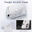 for Apple iPhone 16 Case 6.1-Inch 2024, Yellowing-Resistant Shockproof Phone Bumper Cover, Anti-Scratch with Camera Lens Protector for iPhone 16 Phone Transparent Case (Silver Border)