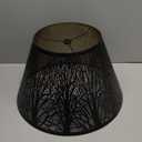 Medium Lamp Shade, ALUCSET Barrel Metal Lampshade with Pattern of Trees Lampshade for Table Lamp, 7x13x7.8 inch, Metal Lampshades, Spider