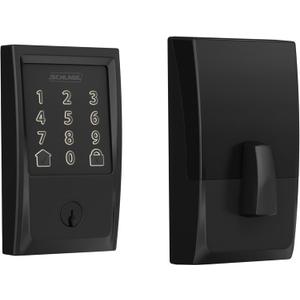 Schlage Encode Smart Wi-Fi Deadbolt Lock with Touchscreen Keypad, Keyless Front Door Entry, App Control, Alexa, Google Home and Airbnb Compatible, Matte Black, BE489WB CEN 622