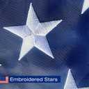 American Flag 3X5 FT Pole Sleeve Banner Style Embroidered Stars, Sewn Stripes, Heavy Duty Durable Polyester USA US Flag Outdoor Indoor Flags (Pole NOT Included)