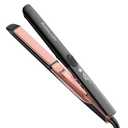 Annlary Hair Straightener 1 Inch Flat Iron and Curler 2 in 1 Titanium Ceramic Ionic Dual Voltage Straightener with Heat-Resistant Silicone, for Less Frizz, Shinier & Smoother