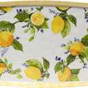 Certified International Lemon Zest Melamine Rectangular Tray with Handles, 19-inches Length, Kitchenware and Accessories