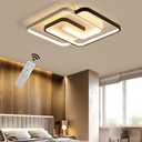 BDXKY Modern Led Ceiling Light Fixture Dimmable with Remote Flush Mount Square 40W Ceiling Lamp for Bedroom Kitchen Salon Living Room Dining Room Office