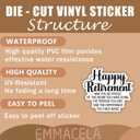 2 x (3PCS) Happy Retirement Sticker, Funny Retired Stickers - Waterproof Vinyl Decals for Laptop, Tumbler, Water Bottle, Scrapbook, Gift for Grandpa, Grandma Size 3" x 2.6 "