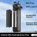 POWCAN 26 oz Insulated Water Bottle with 2-in-1 Straw and Spout Lid, Keep Cold 24H, Leak-Proof, Fits in Car Cup Holder, Stainless Steel Water Bottle for Sports, Travel, and School (Dark Knight)