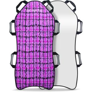 45"18" Foldable Snow Sled, Portable and Lightweight, Strong and Durable, Sturdy Fabric Stitching, Handles with Steering, Fits 2 Children or 1 Adult, Kids Snow Winter Fun Gift (Pink)