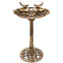 HI SUYI 32inch Antique Bird Bath Outside Garden Weather Resistant Polyresin Backyard Expressions