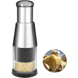 Manual Pressed Chopper,Multifunctional Manual Garlic Press,Stainless Steel Hand Food Chopper for Mincing Garlic Press Stainless Steel,Mini Dicer Food Choppers (1 PCS)