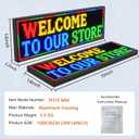 Outdoor P10 LED Message Sign 39"x14" Waterproof High Brightness WiFi Programmable Scrolling Text Display Board for Business, Storefront, Restaurant, Church, Events