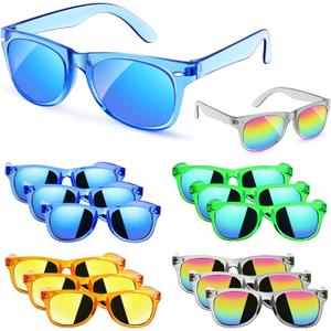 Party Favor Sunglasses for Kids - Boys Sunglasses Age 3-8 with UV 400 Protection, Neon Glasses for kids Birthday Parties, Valentines Easter, Summer Beach Pool Party Goodie Bags Stuffers - 12 Packs